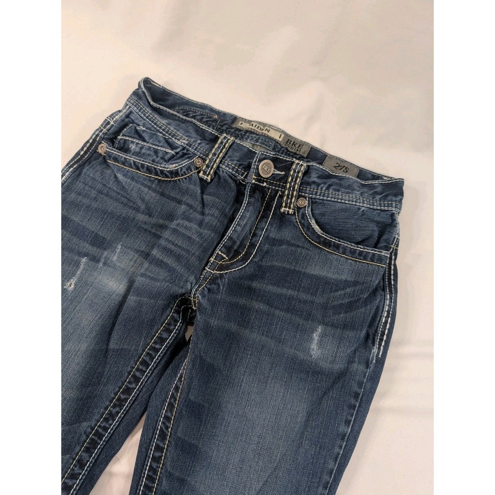 BKE‎ Aiden Jeans  27x29 Blue Medium Wash Low Rise Bootcut Denim Stretch Pants